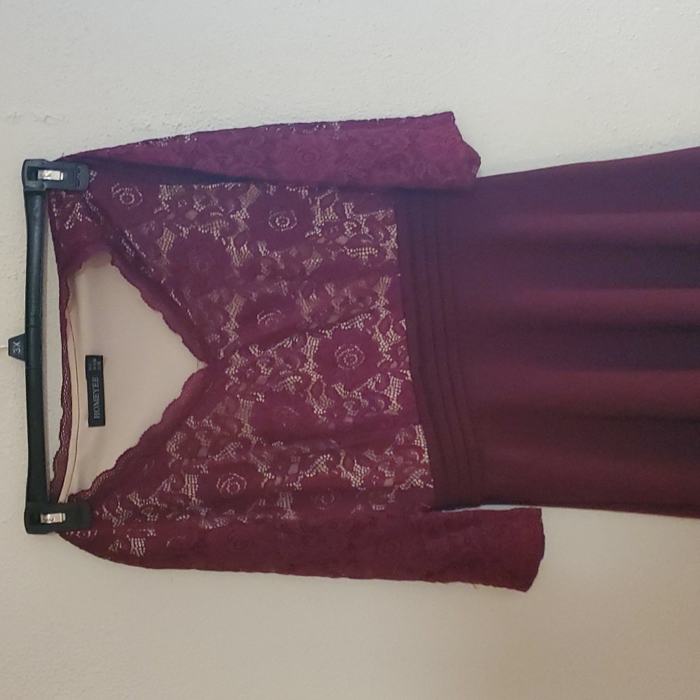A knee length dress
